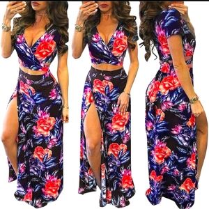 Two-piece matching skirt and top